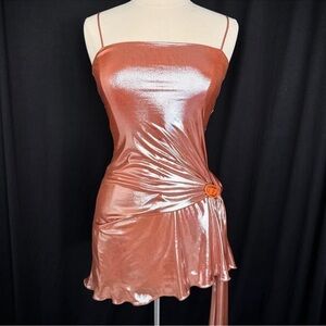 Diesel Shimmering Copper Mini Dress